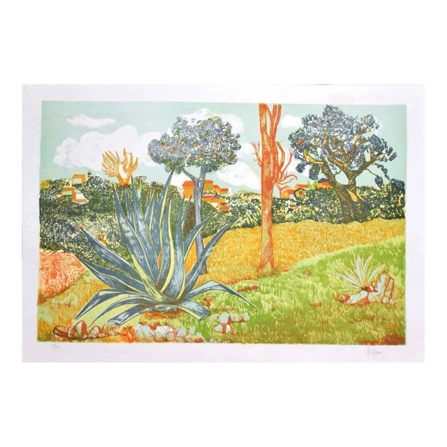 Armando De Stefano, Landscape, Etching, Late 20th Century For Sale