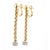 14k Gold Ball and Chain Diamond Drop Dangle Earrings, Pair For Sale - Image 4 of 8