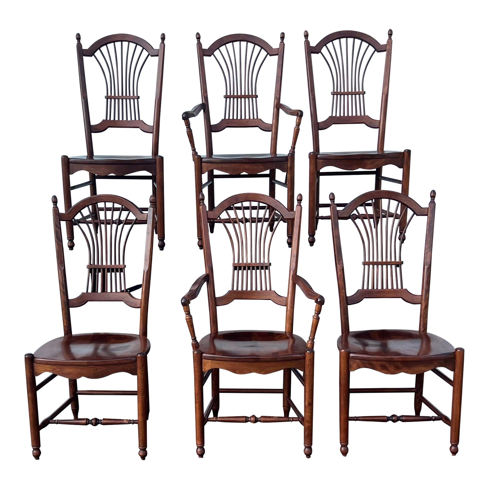 Vintage Nichols & Stone Dining Chairs Set of 6 Chairish