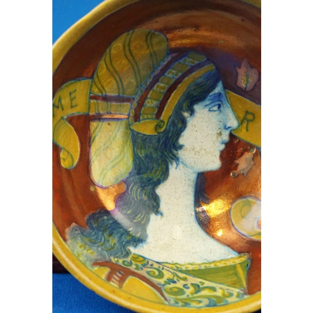 Antique Ceramic Soup Bowl with Saucer by Alfredo Santarelli, 1890s, Set of 2 For Sale - Image 15 of 18