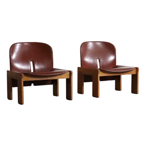 Model 925 Easy Chairs by Afra & Tobia Scarpa for Cassina, Italy, 1970s, Set of 2 For Sale