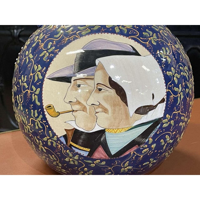 Large Vintage Vase in Earthenware, 1930s For Sale - Image 4 of 10