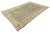 6x9 Antique Agra Style Wool Rug in Muted Sage Green, Ochre, and Ivory For Sale - Image 9 of 11