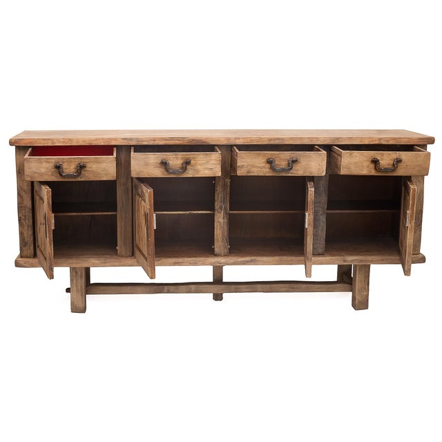 Brutalist Sideboard in Elm, 1960s For Sale - Image 6 of 11