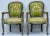 Early French Louis XVI Style ChildÃ¢â‚¬â„¢s Chairs in Chartreuse Damask, Pair For Sale - Image 9 of 10