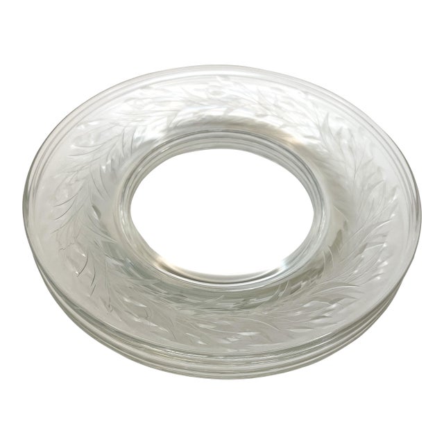 1940s “Cynthia” Etched Glass Dessert Plates - a Trio For Sale