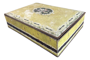 Large Antique National Biscuit Company Uneeda Floral Advertising Tin