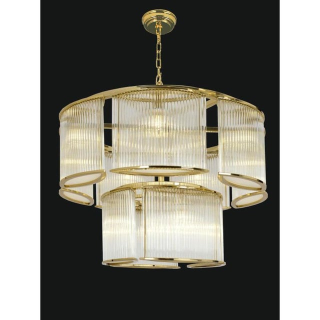 Gold Collection Nettuno Chandelier in Metal and Glass by Jago For Sale - Image 8 of 18