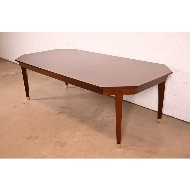 Henredon French Regency Louis XVI Banded Walnut Extension Dining Table | Newly Refinished For Sale - Image 18 of 18