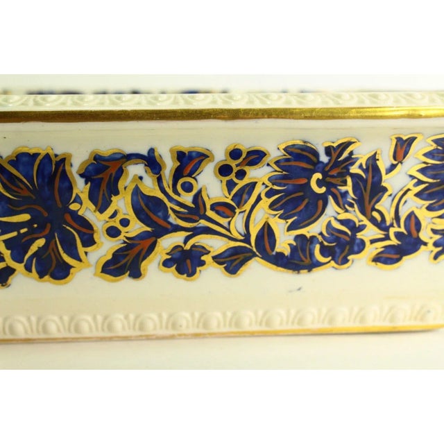 1885-1886 W. T. Copeland & Sons, Imari With Bird Square Bowl Serving Dish For Sale - Image 10 of 13
