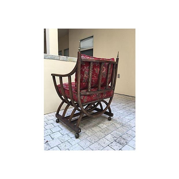Red Floral Barrel Chair Chairish
