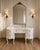Beautiful vintage French Provincial kidney-shaped desk, professionally restored in a timeless vintage ivory Soft satin...
