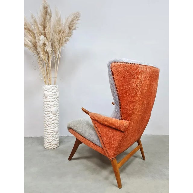 1960s Mid-Century Wingback Lounge Chair, 1960s For Sale - Image 5 of 6