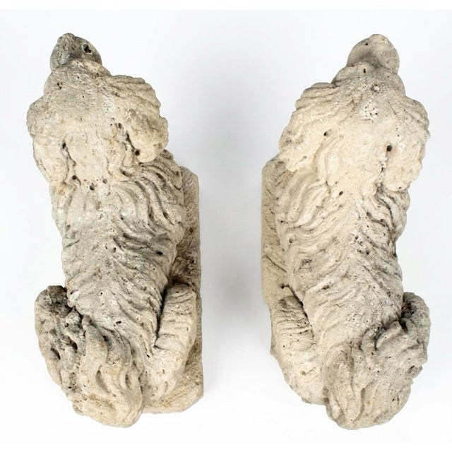 Pair of English Poured Stone King Charles Spaniels (C. 1930s) For Sale In West Palm - Image 6 of 12