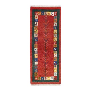 Pasargad Red Persian Gabbeh Runner For Sale