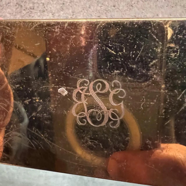 Metal 1960s Vintage Brass Compact Case For Sale - Image 7 of 7