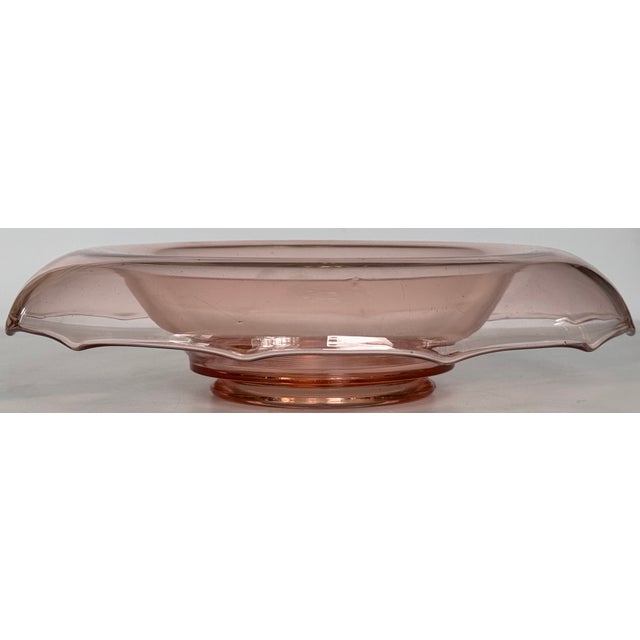 1930’s Fostoria Fairfax Blush Pink Centerpiece Bowl For Sale - Image 11 of 16