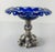 Late 19th Century 19th Century Blue to Clear Cut Glass Compote With Continental Silver Base For Sale - Image 5 of 13