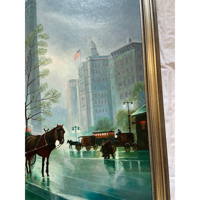 "Flatiron Building, New York" Oil Painting by Richard Schwarz, Signed & Dated 1995 For Sale In Philadelphia - Image 6 of 8