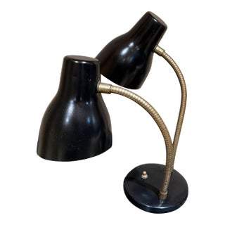 Mid-Century Modern Double-Headed Desk Lamp Lightolier Style For Sale