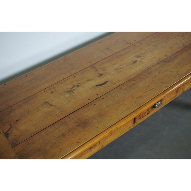 Antique French Cherry Dining Table, Late 19th Century For Sale - Image 12 of 18