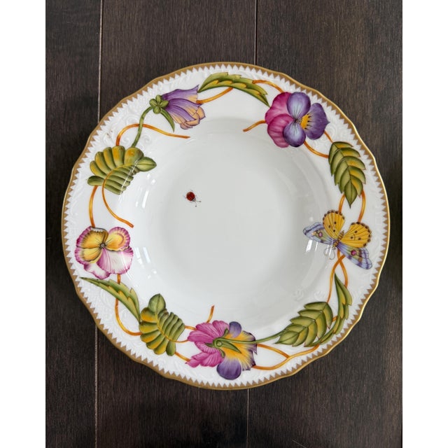 Set of 10 Anna Weatherley Botanical Treasure Garden Rim Soup Bowl 8.75" For Sale - Image 4 of 17