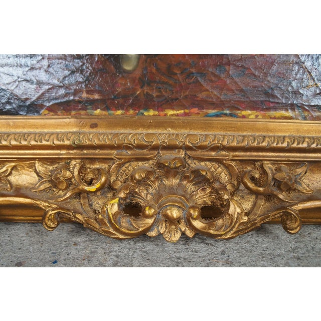 Late 20th Century Portrait Painting of Louis XIV in Royal Ceremonial Robes After Hyacinthe Rigaud, Framed For Sale - Image 4 of 11