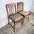 Brown Vintage Oak Dining Chairs with Turned Legs, 1950s, Set of 2 For Sale - Image 8 of 11