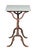 French Bistro Table With Figured White Marble Top and Cast Iron Base For Sale - Image 4 of 12