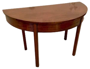 Antique George III Mahogany Demi-Lune Console Table