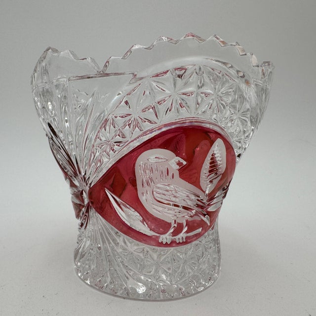 Byrdes Collection Jam/Jelly Jar Base by Hofbauer 24% Lead Crystal For Sale In Dallas - Image 6 of 10