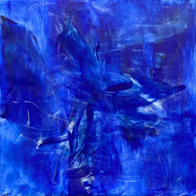 Blue Into Blue — 56x56 For Sale - Image 8 of 8