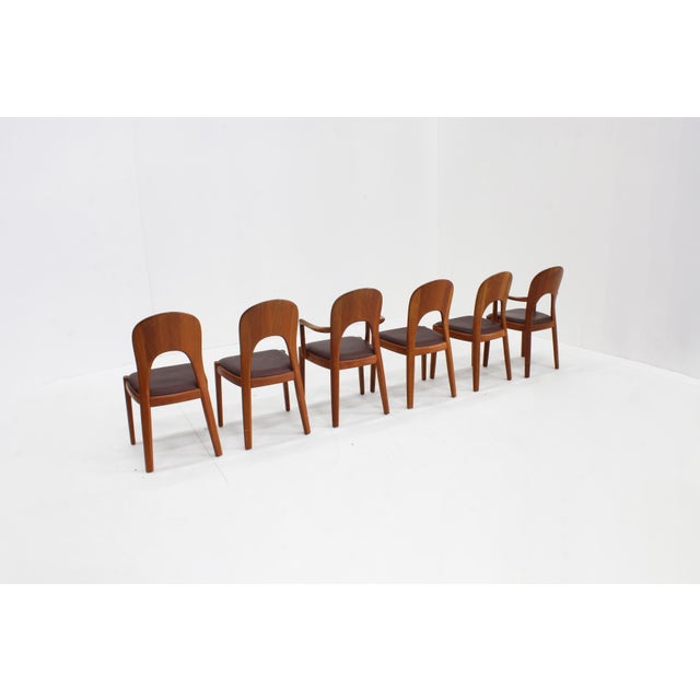 Vintage Danish Dining Chairs by Niels Koefoed for Koefoeds Hornslet, 1960s, Set of 6 For Sale - Image 3 of 10
