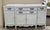 French Provincial Vintage Painted French Country Sideboard Buffet Cabinet For Sale - Image 3 of 16