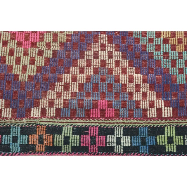 Purple Vintage Turkish Kilim Rug - 71" X 119" For Sale - Image 8 of 13