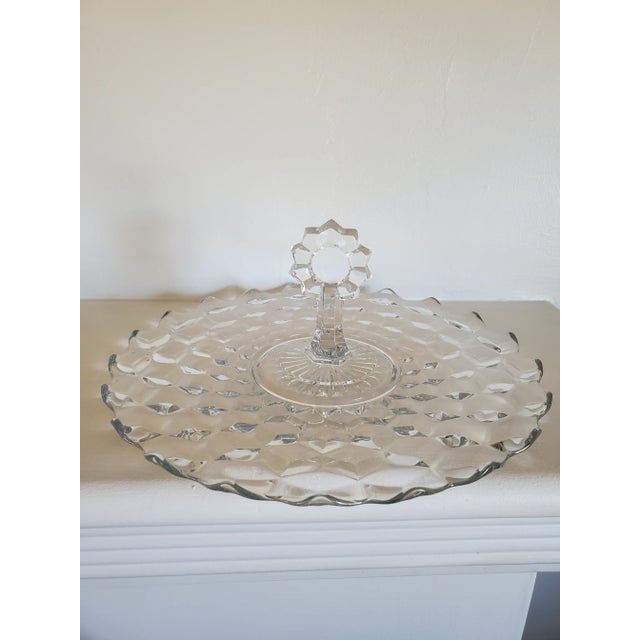 Vintage Cut Glass Serving Tray For Sale In Monterey, CA - Image 6 of 6