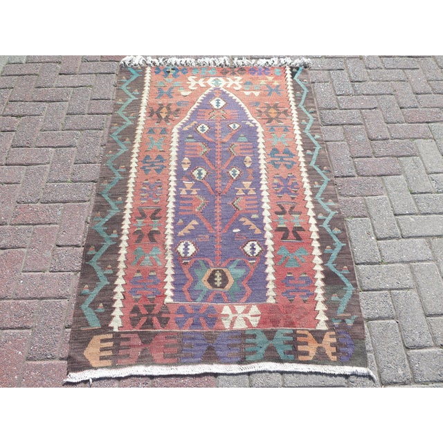 This beautiful rug is from the west of Turkey Nomads. About 60 years old. It is handmade with pure wool on cotton fringes...