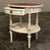 Antique French Louis XVI Painted Oval Side Table With Leather Top For Sale - Image 14 of 17