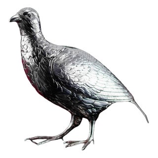 Large Antique Edwardian Silver Partridge Bird Box from Boaz Moses Landeck, 1910s For Sale