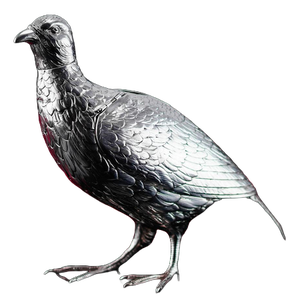 Large Antique Edwardian Silver Partridge Bird Box from Boaz Moses Landeck, 1910s