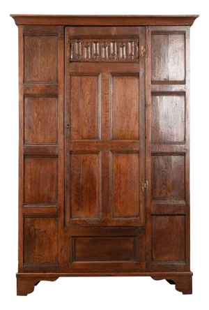 English 18th Century Oak Armoire Cabinet