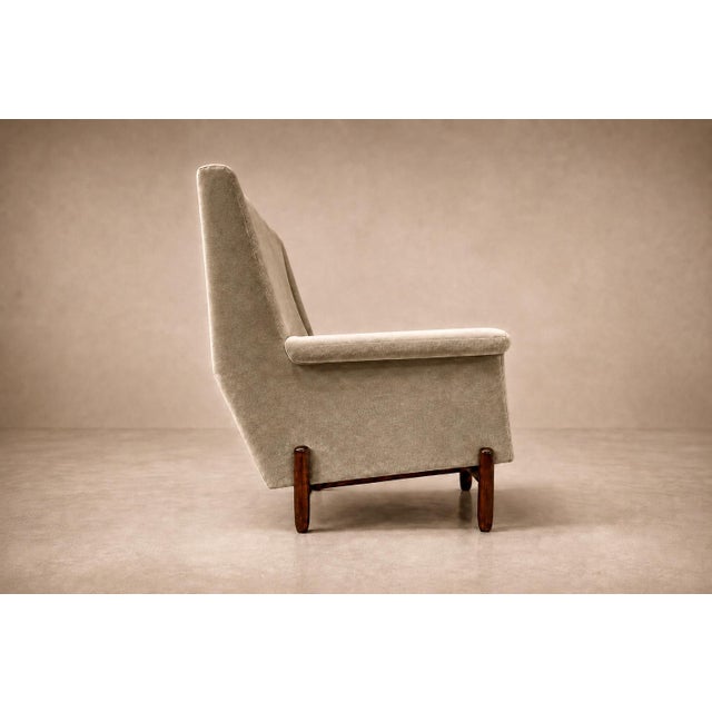 Jorge Jabour Pair of Club Armchairs in Brazilian Rosewood and Sage Mohair, Brazil, 1960s For Sale - Image 15 of 18