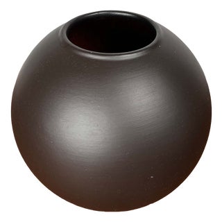 Mid-Century Modern German Wormser Terra-Sigillata Pottery Ball Vase, 1960s For Sale