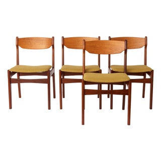 Vintage Teak Dining Chairs in the style of Erik Buch, 1960s, Set of 4 For Sale