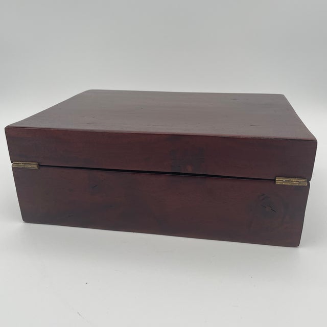 Late 19th Century Victorian Mahogany Humidor Box For Sale - Image 4 of 8
