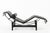 Cassina Cassina Lc4 Black Leather Chaise Lounge Chair by Le Corbusier 2006 For Sale - Image 4 of 13