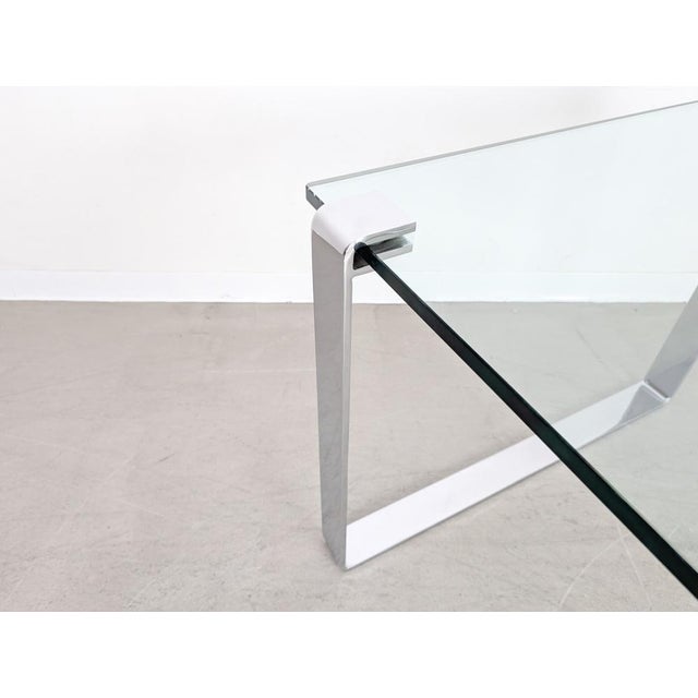 Metal Glass Dining Table with Chrome Finish from Draenert For Sale - Image 7 of 9