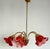 Vintage Brass and Glass 5-Light Chandelier, 1980s, in Very Good conditions. Designed 1980 to 1989 I have official proof of...