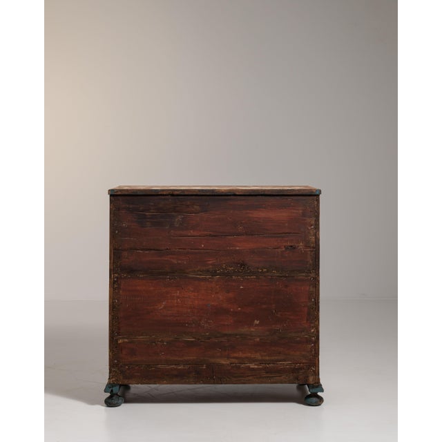 Early 19th Century Swedish Sienna Gustavian Patinated Wood Secretary Desk For Sale - Image 11 of 15