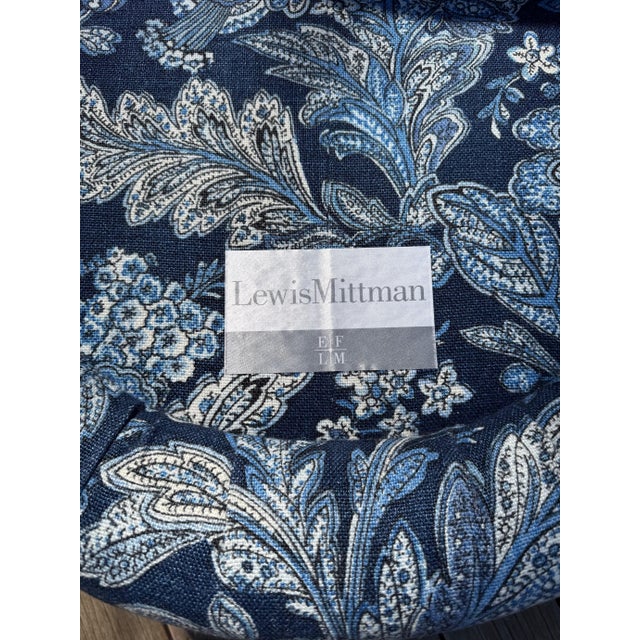 2000 - 2009 Custom Louis XVI Style Blue Chaise Lounge in Ralph Lauren For Sale - Image 5 of 15